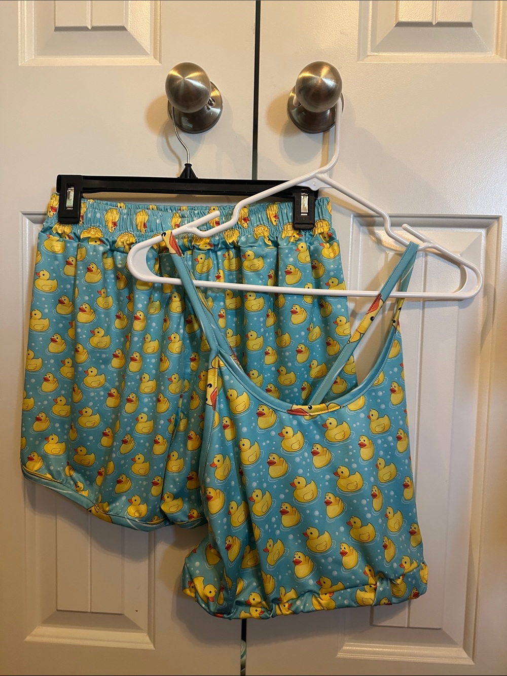 Women’s Rubber Duck Print Cami & Short Sleep Set - Blue